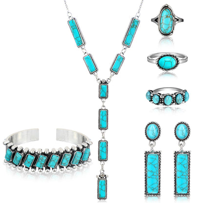 Turquoise Boho Jewelry Set