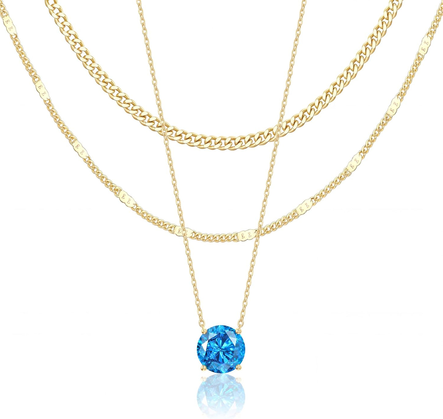 14K Gold Layered Necklace Set