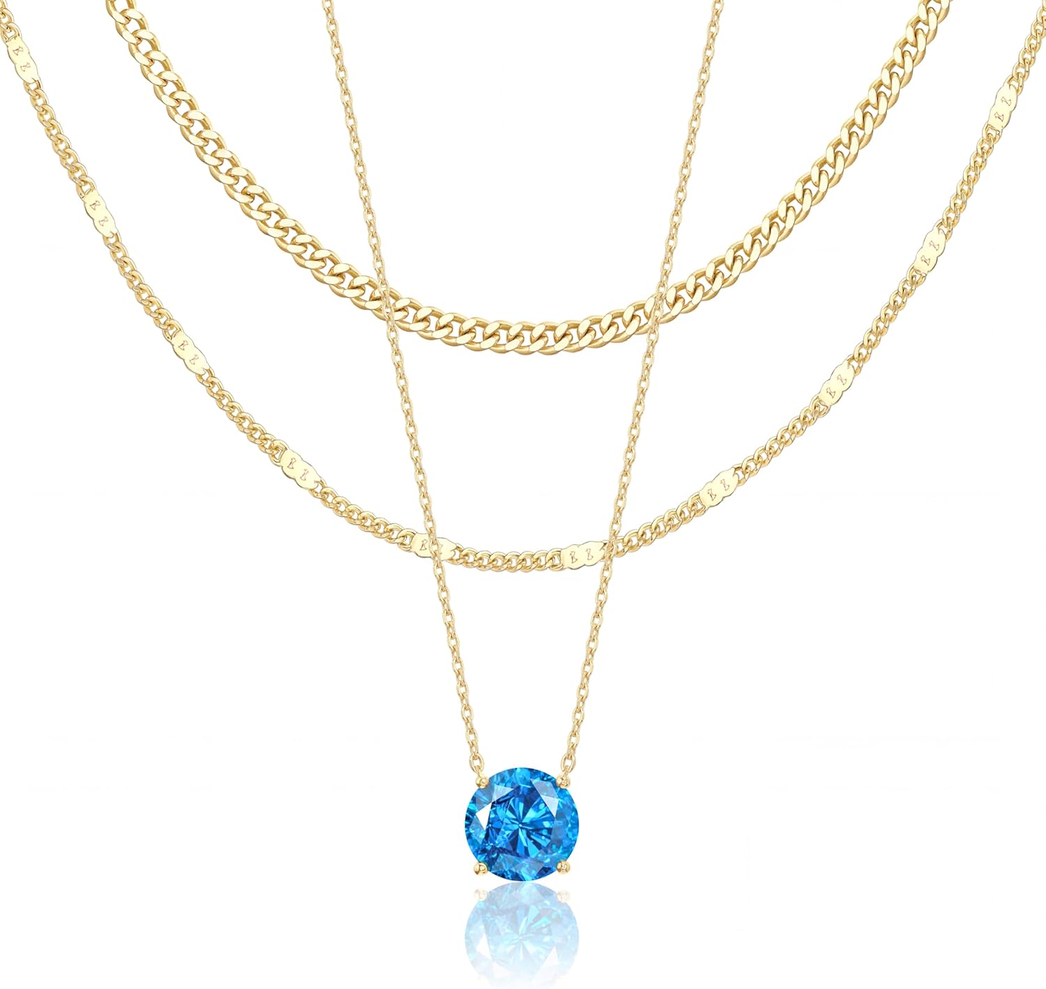 14K Gold Layered Necklace Set