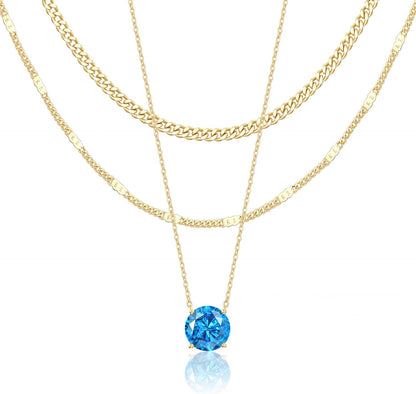 14K Gold Layered Necklace Set