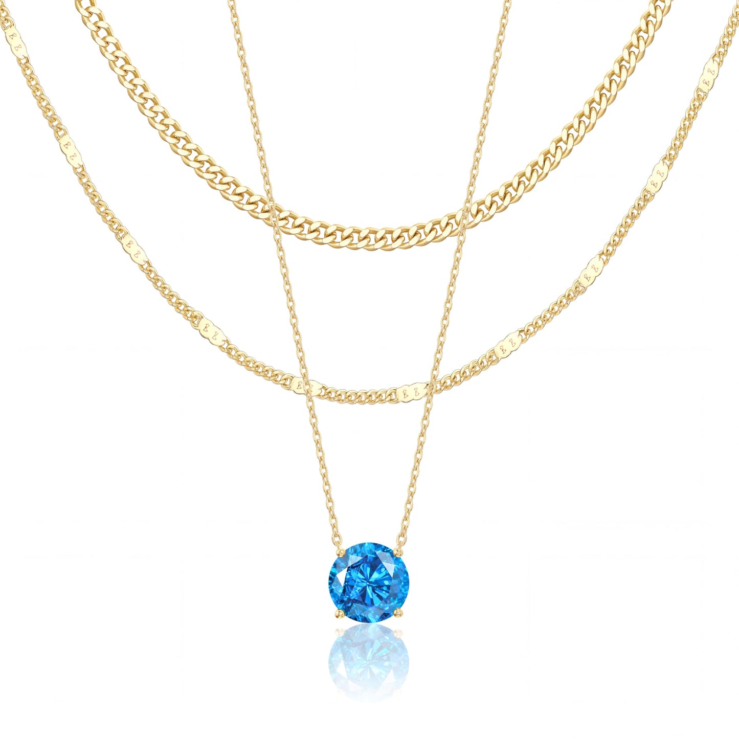 14K Gold Layered Necklace Set