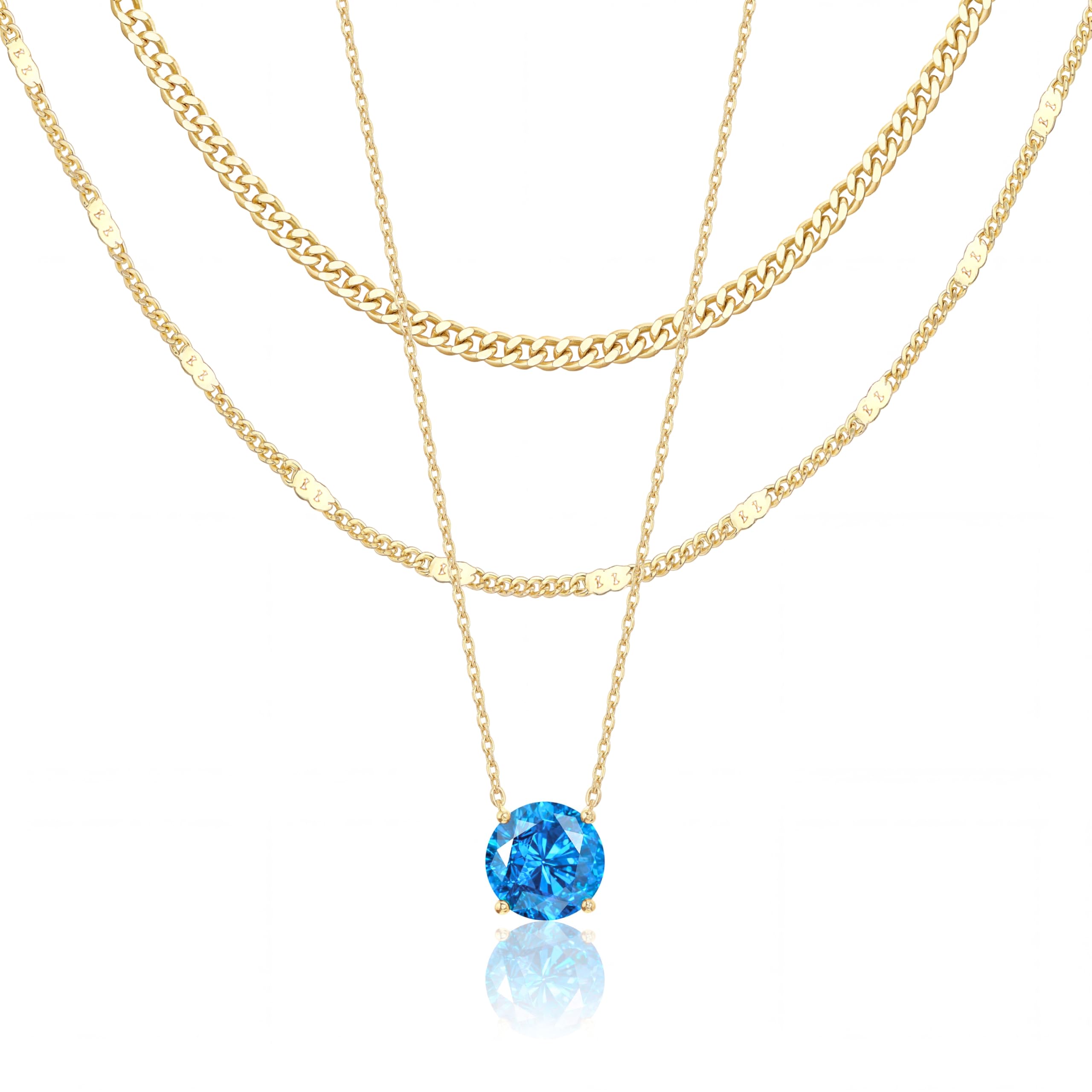 14K Gold Layered Necklace Set