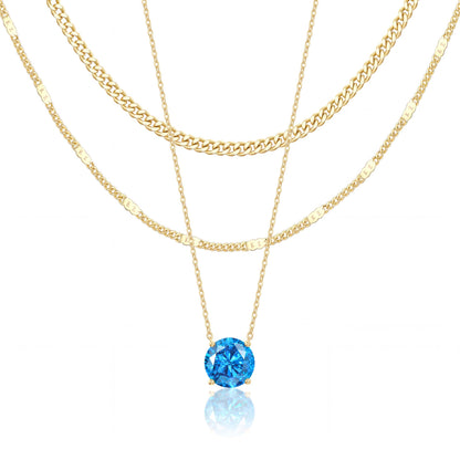 14K Gold Layered Necklace Set