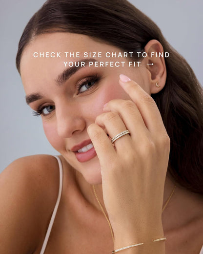 Gold-Tone Silver-Tone CZ Stackable Ring