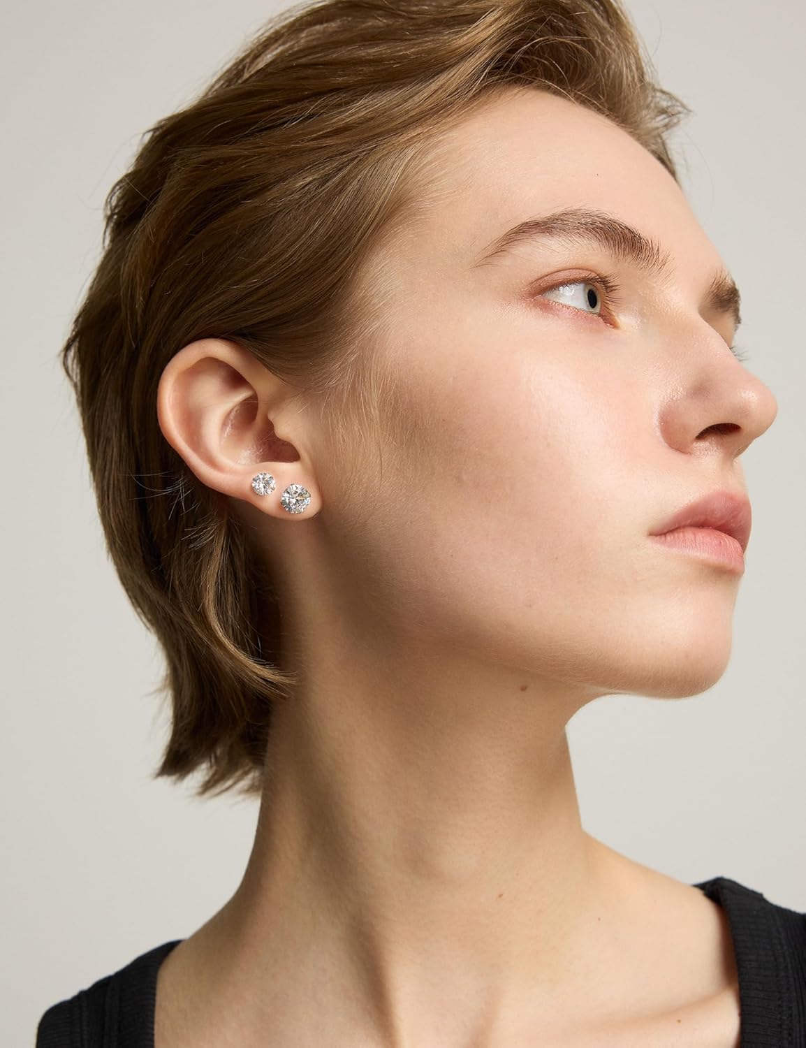 6-Pair CZ Stud Earrings Set
