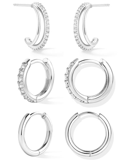 Gold-Tone Silver-Tone Hoop Earrings