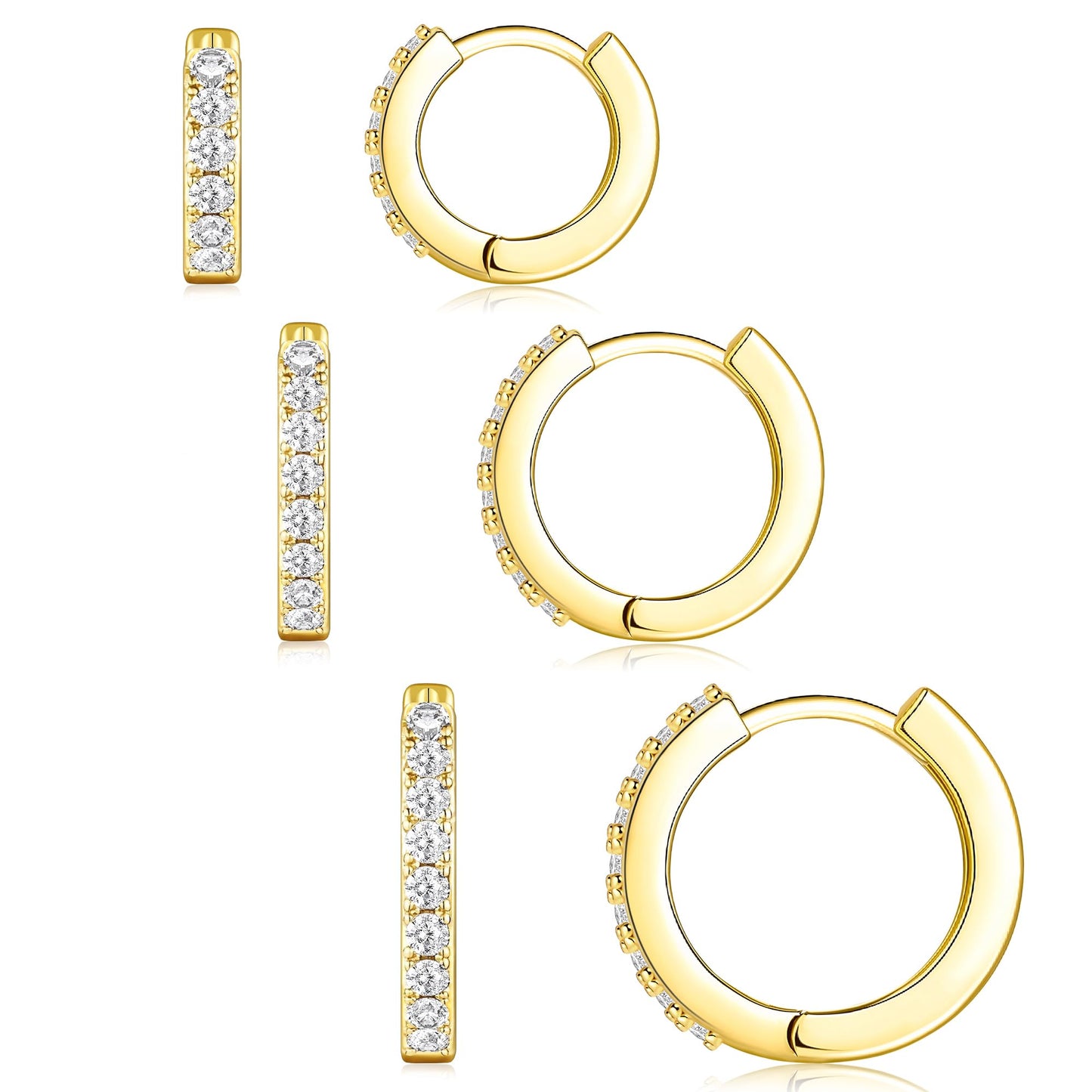 Gold-Tone Silver-Tone Hoop Earrings