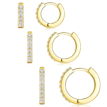 Gold-Tone Silver-Tone Hoop Earrings