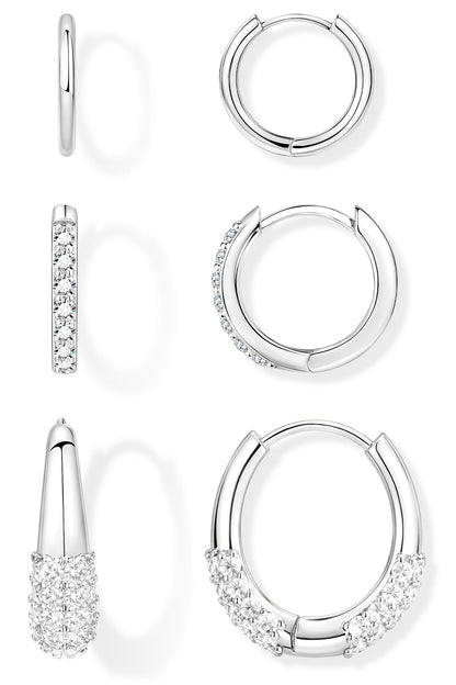 Gold-Tone Silver-Tone Hoop Earrings