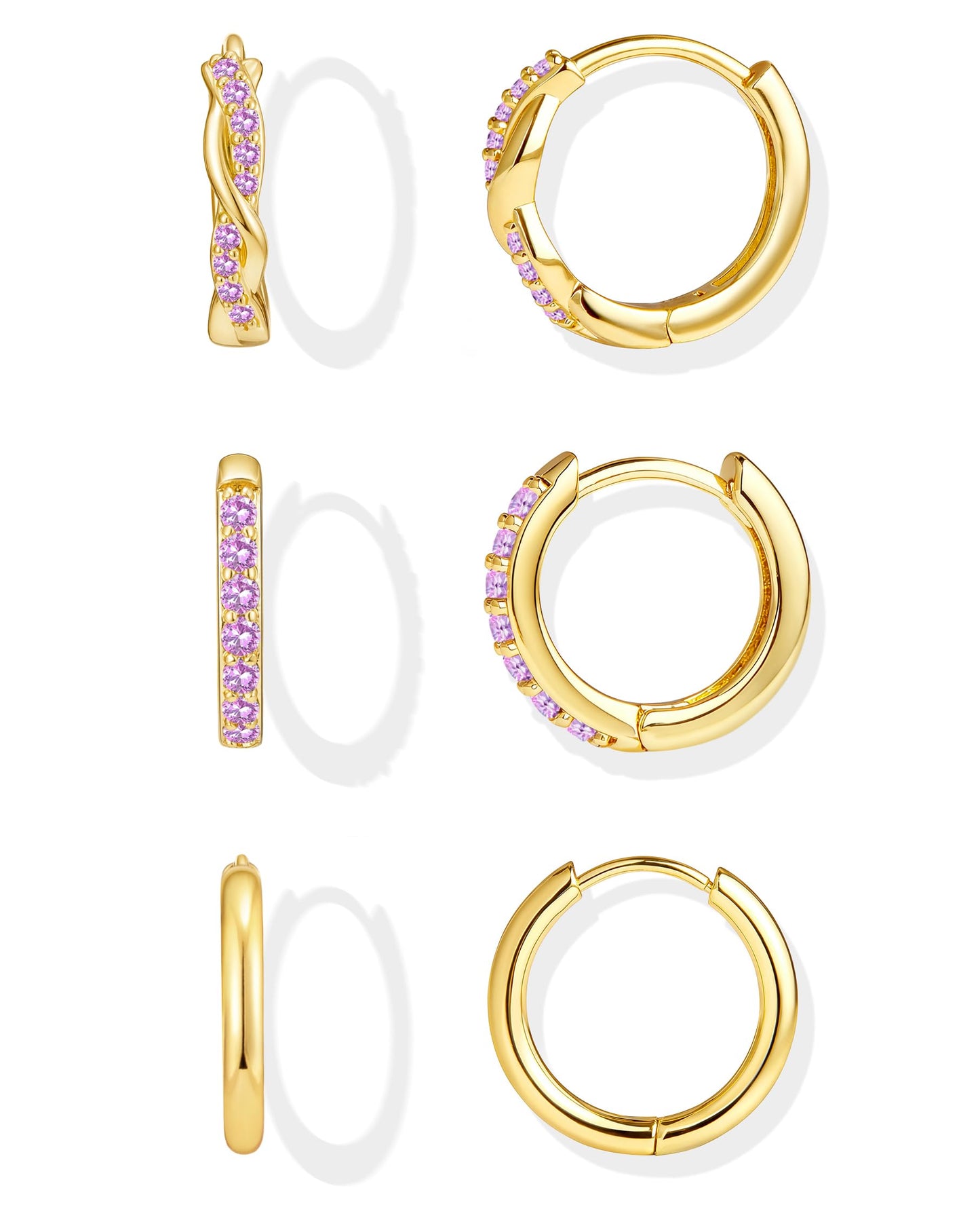 Gold-Tone Silver-Tone Hoop Earrings