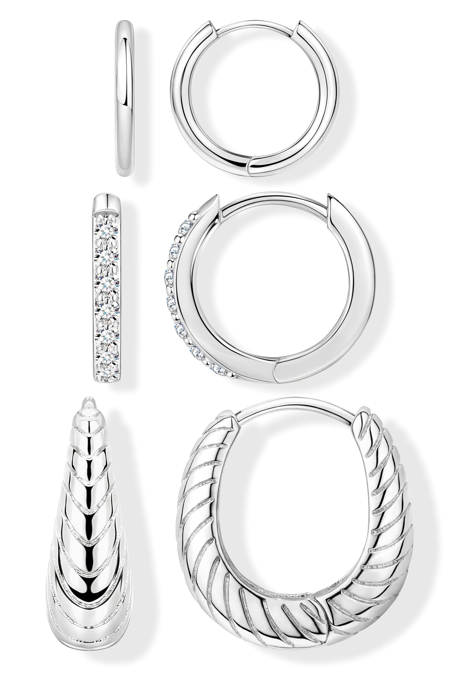 Gold-Tone Silver-Tone Hoop Earrings