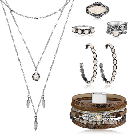 Turquoise Boho Jewelry Set