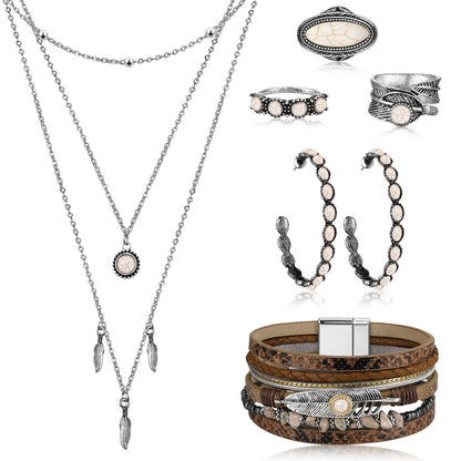 Turquoise Boho Jewelry Set