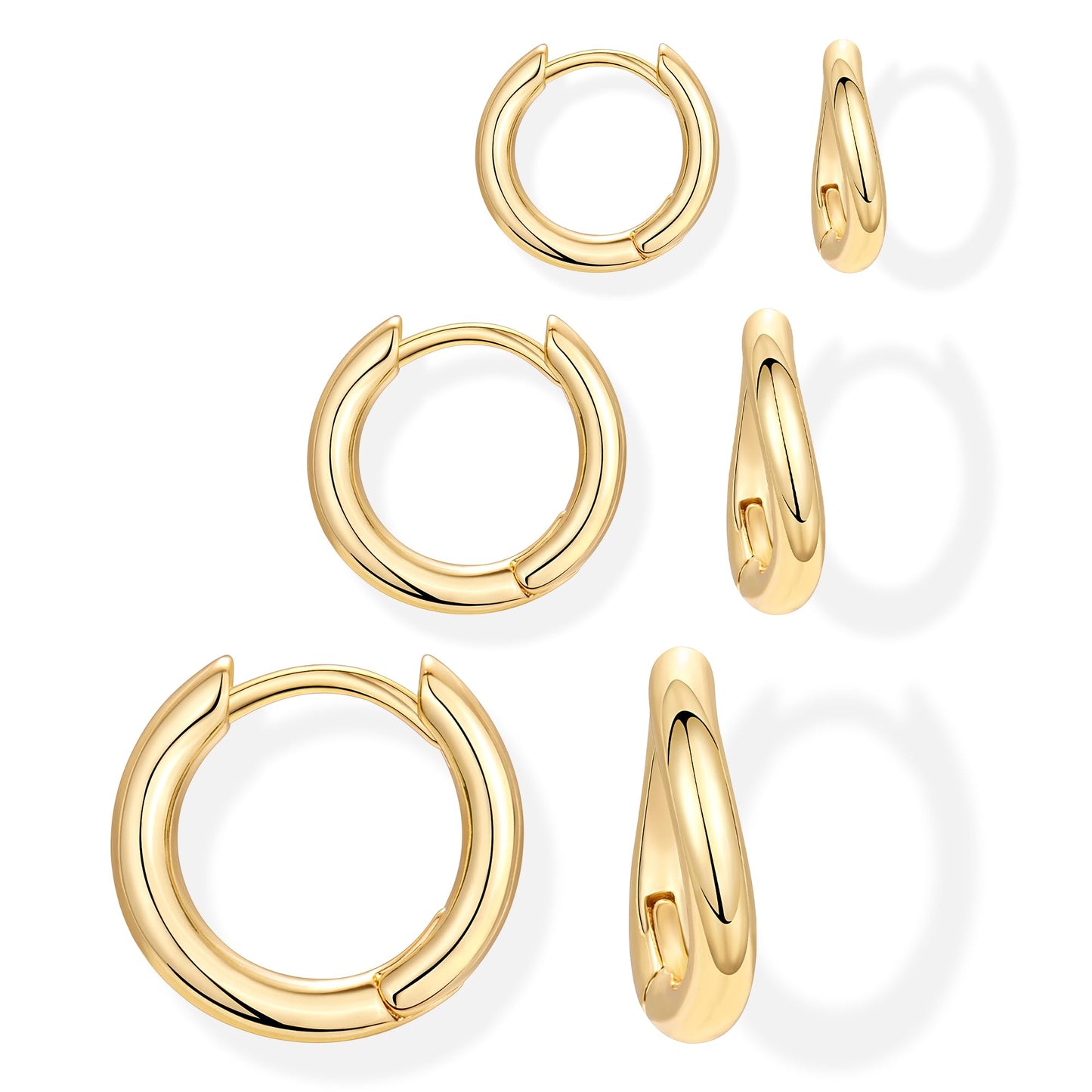 Gold-Tone Silver-Tone Hoop Earrings