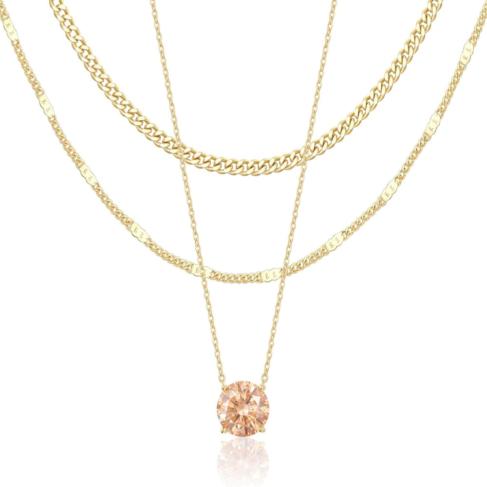 14K Gold Layered Necklace Set