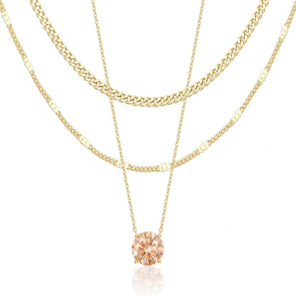 14K Gold Layered Necklace Set