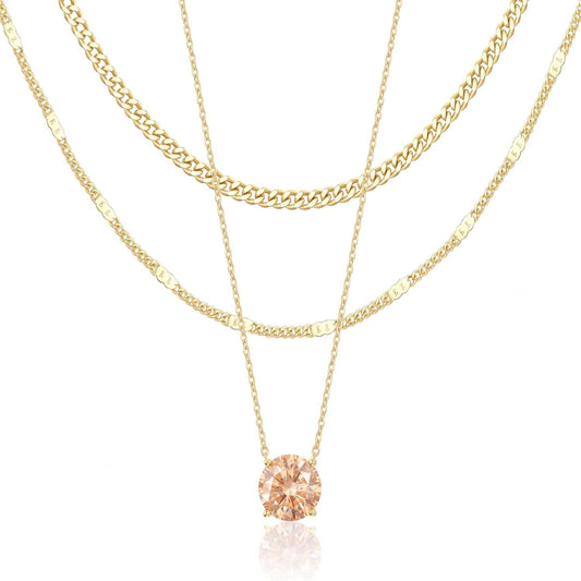 14K Gold Layered Necklace Set