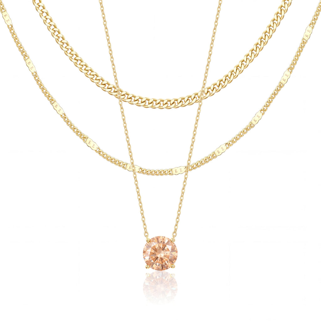14K Gold Layered Necklace Set