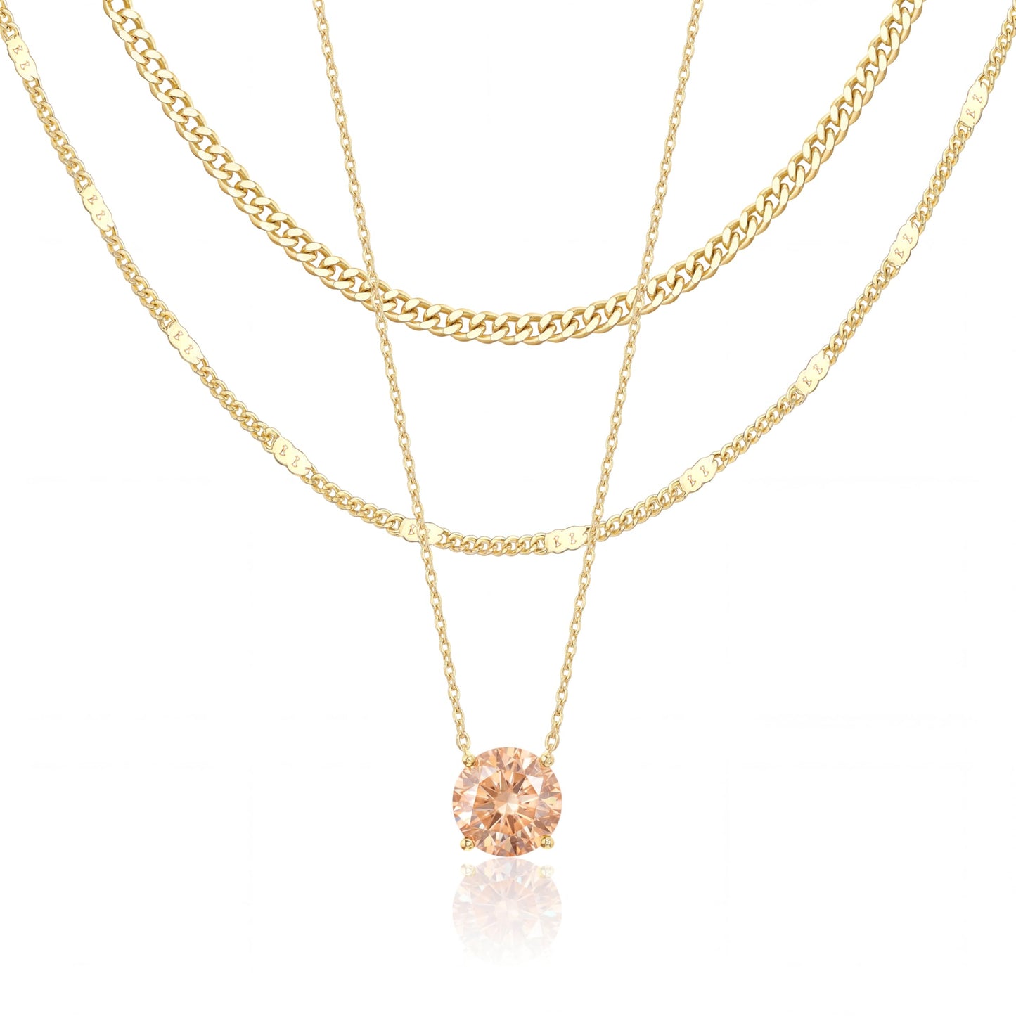 14K Gold Layered Necklace Set
