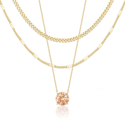14K Gold Layered Necklace Set
