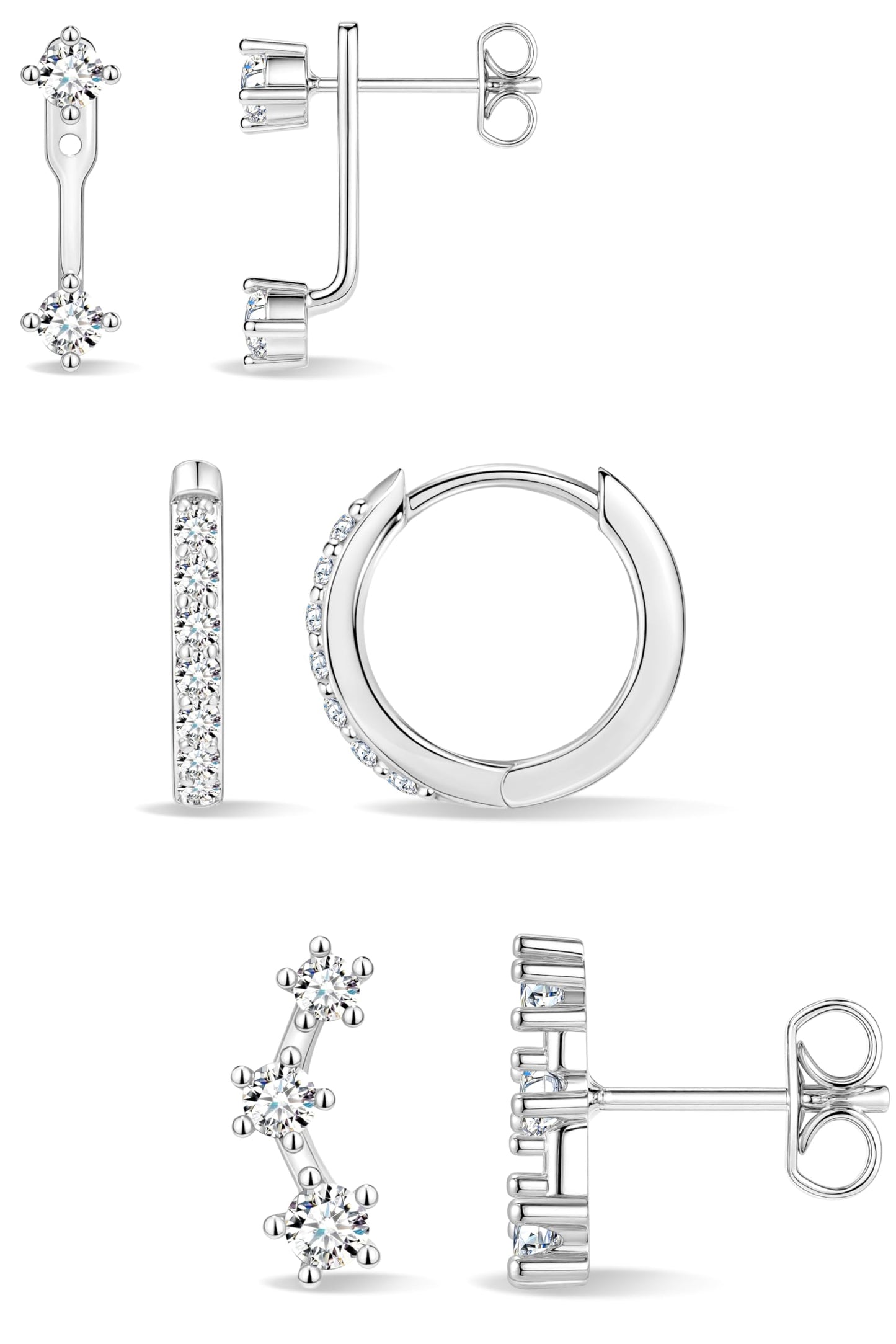 Gold-Tone Silver-Tone Hoop Earrings