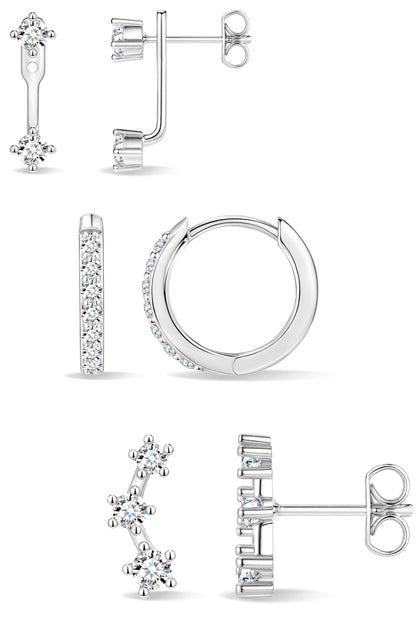 Gold-Tone Silver-Tone Hoop Earrings