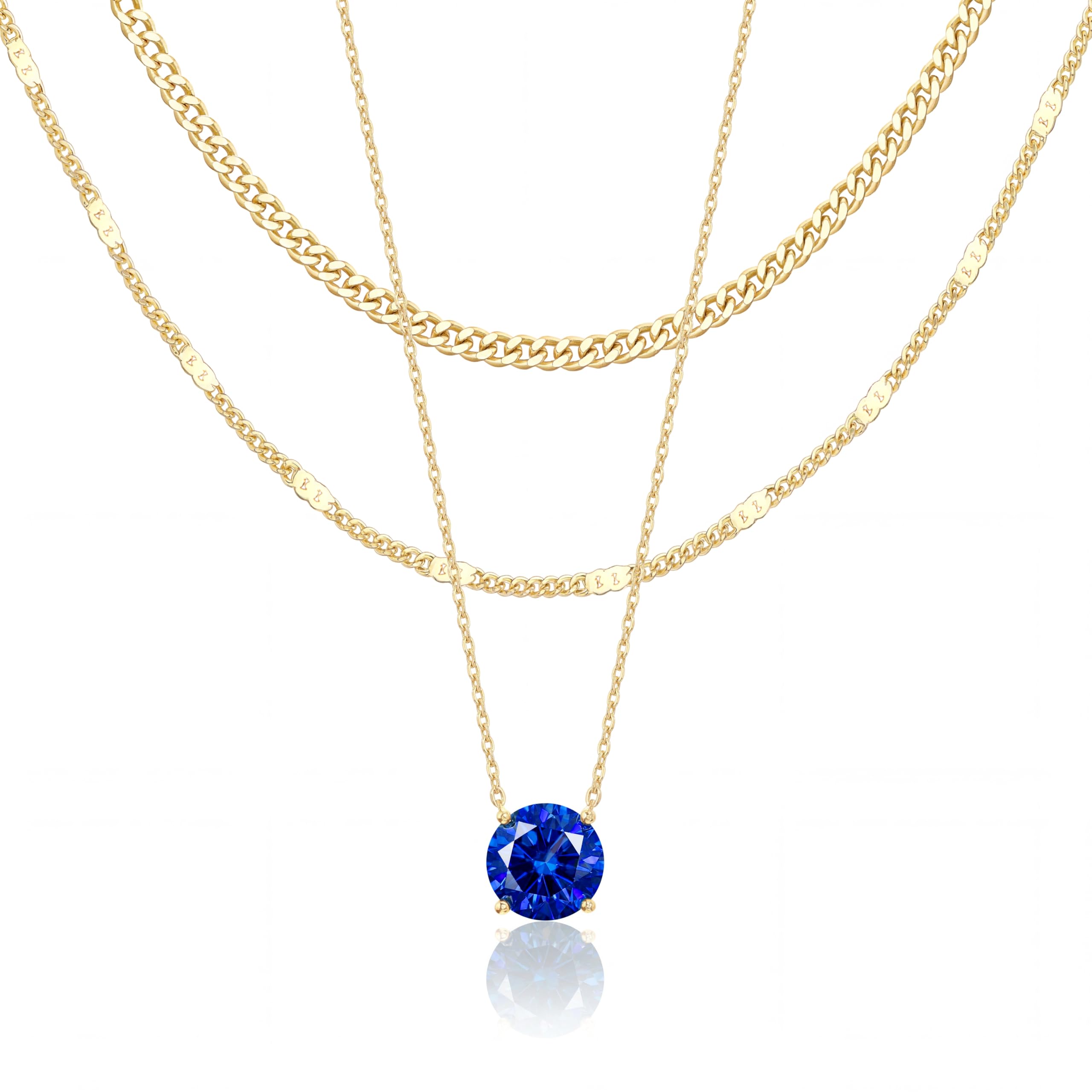 14K Gold Layered Necklace Set