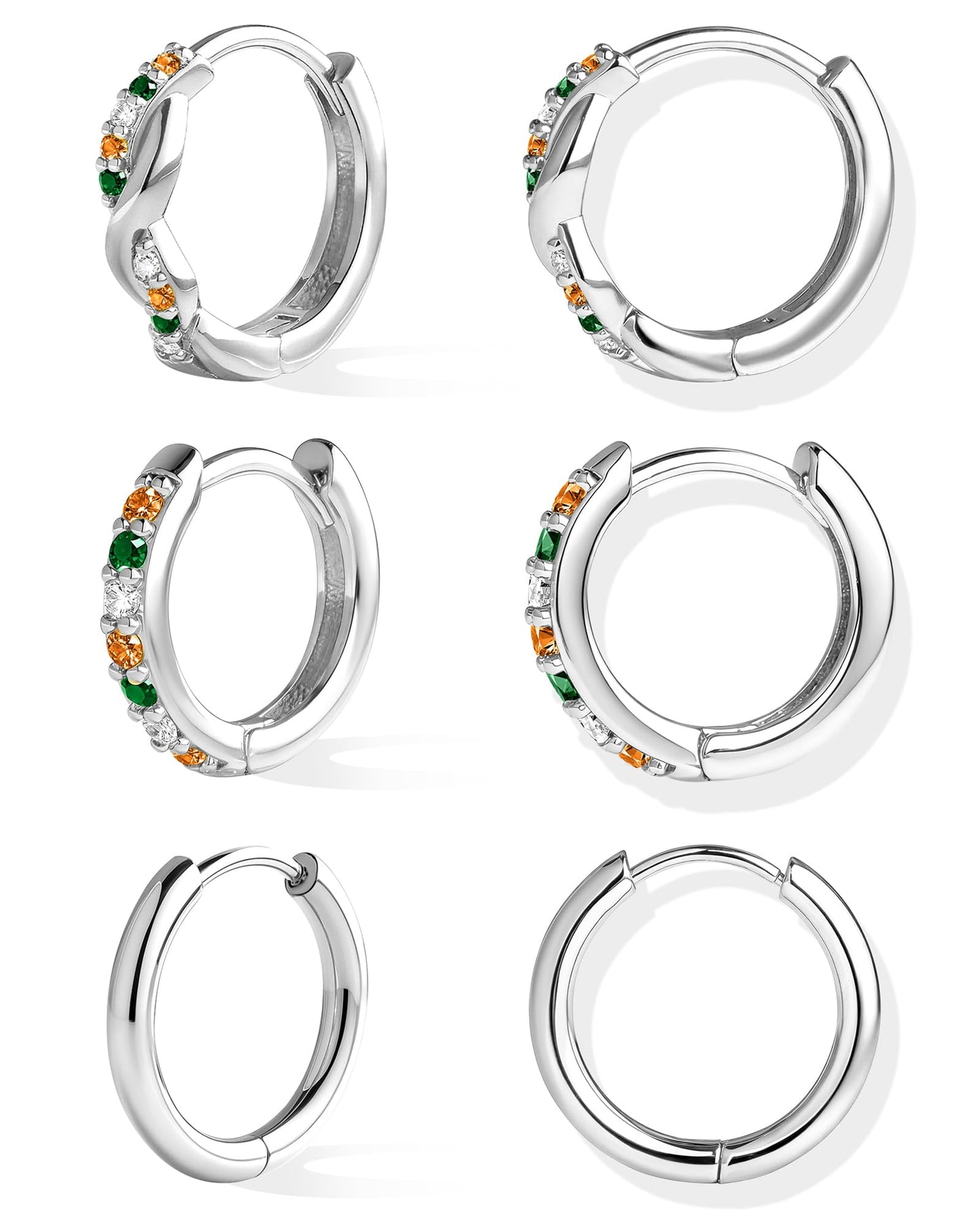 Gold-Tone Silver-Tone Hoop Earrings