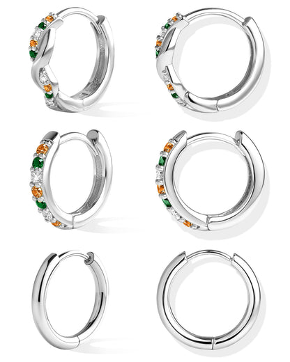 Gold-Tone Silver-Tone Hoop Earrings