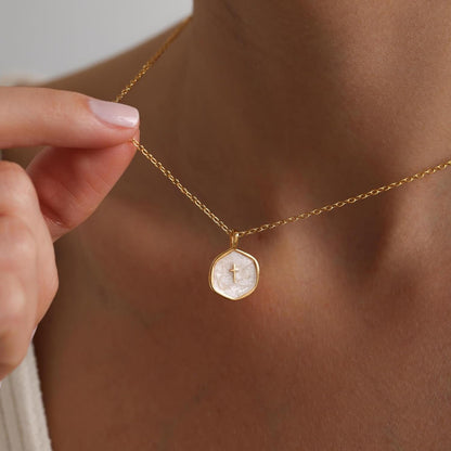 14K Gold Plated Cross Pendant Necklace