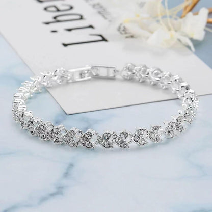 3-Piece Silver Crystal Jewelry Set