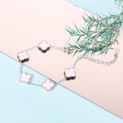 3-Piece 18K Gold Plated Clover Bracelet Set