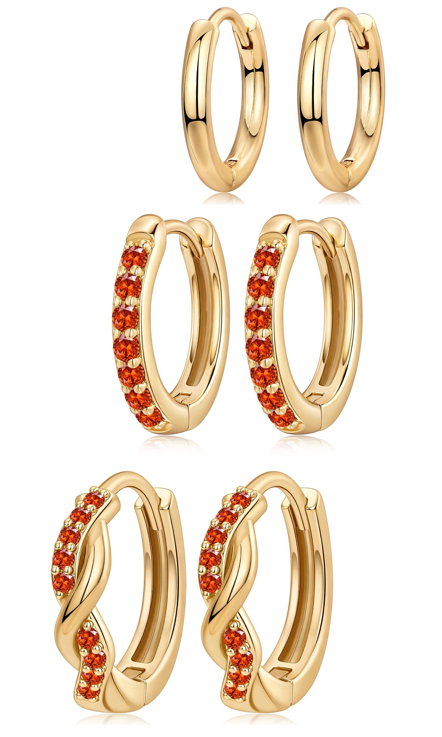 Gold-Tone Silver-Tone Hoop Earrings