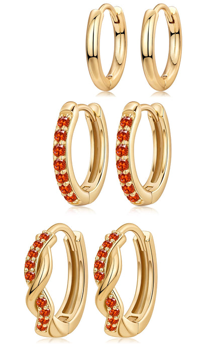 Gold-Tone Silver-Tone Hoop Earrings