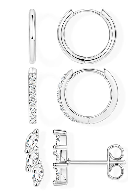 Gold-Tone Silver-Tone Hoop Earrings
