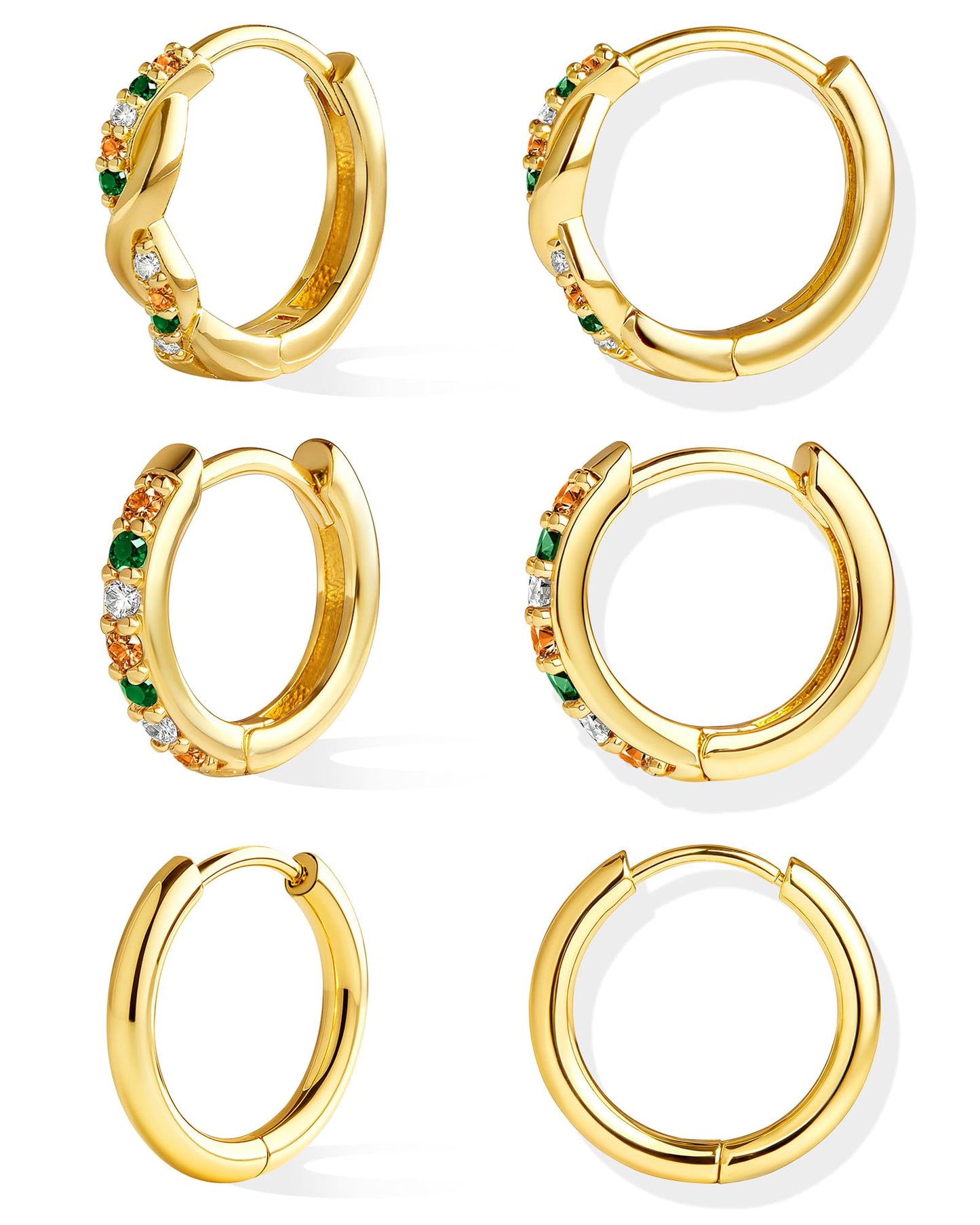 Gold-Tone Silver-Tone Hoop Earrings
