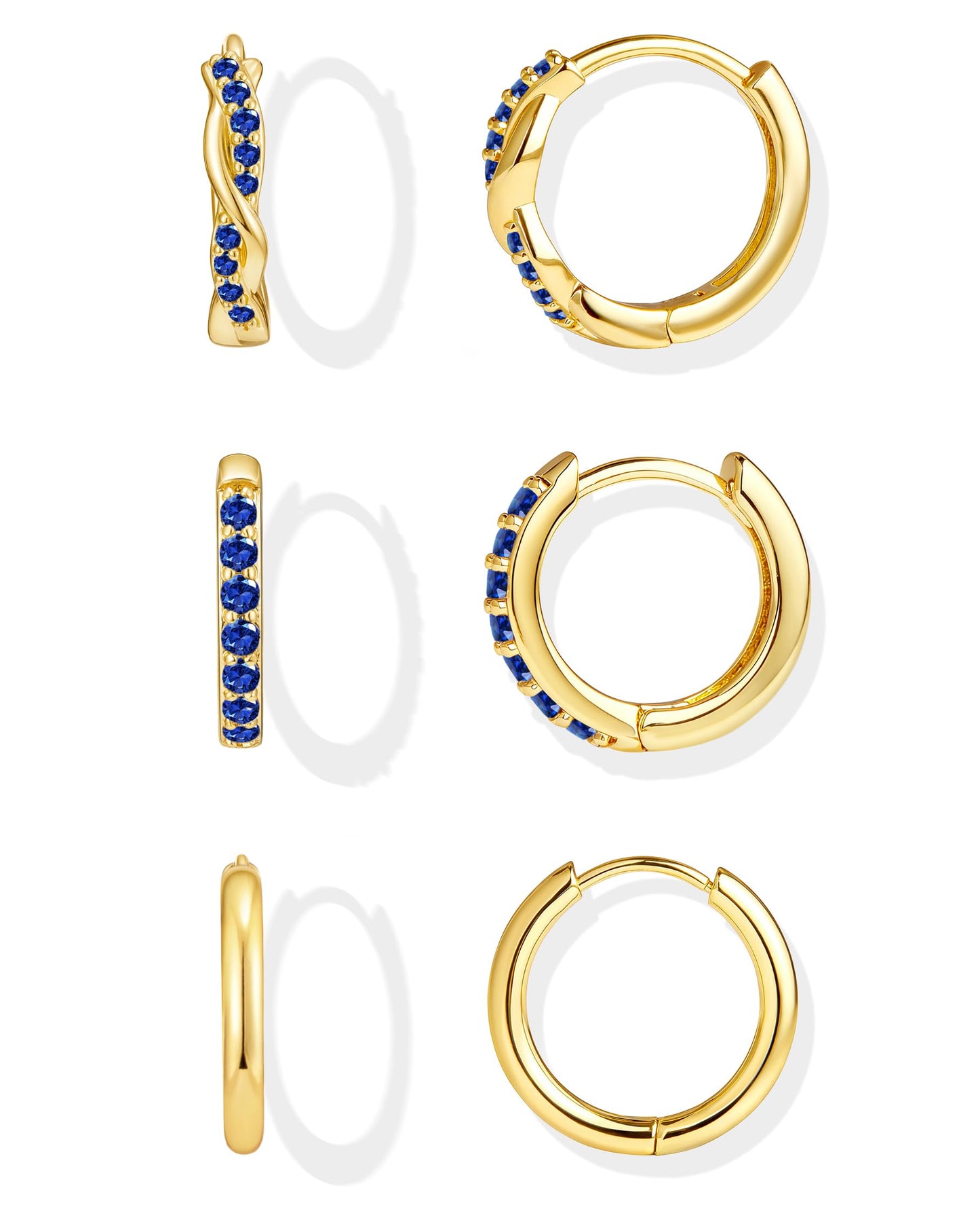 Gold-Tone Silver-Tone Hoop Earrings
