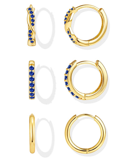Gold-Tone Silver-Tone Hoop Earrings