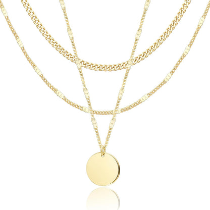 14K Gold Layered Necklace Set