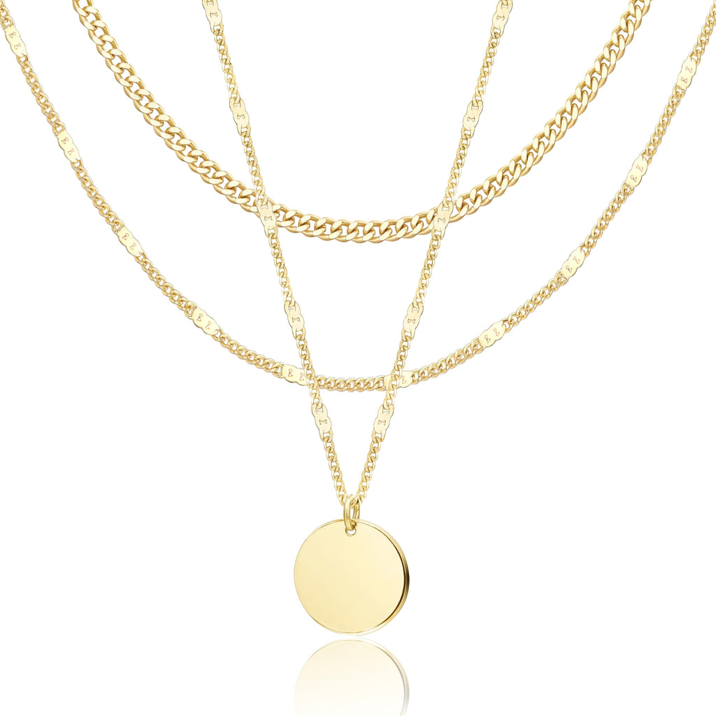 14K Gold Layered Necklace Set