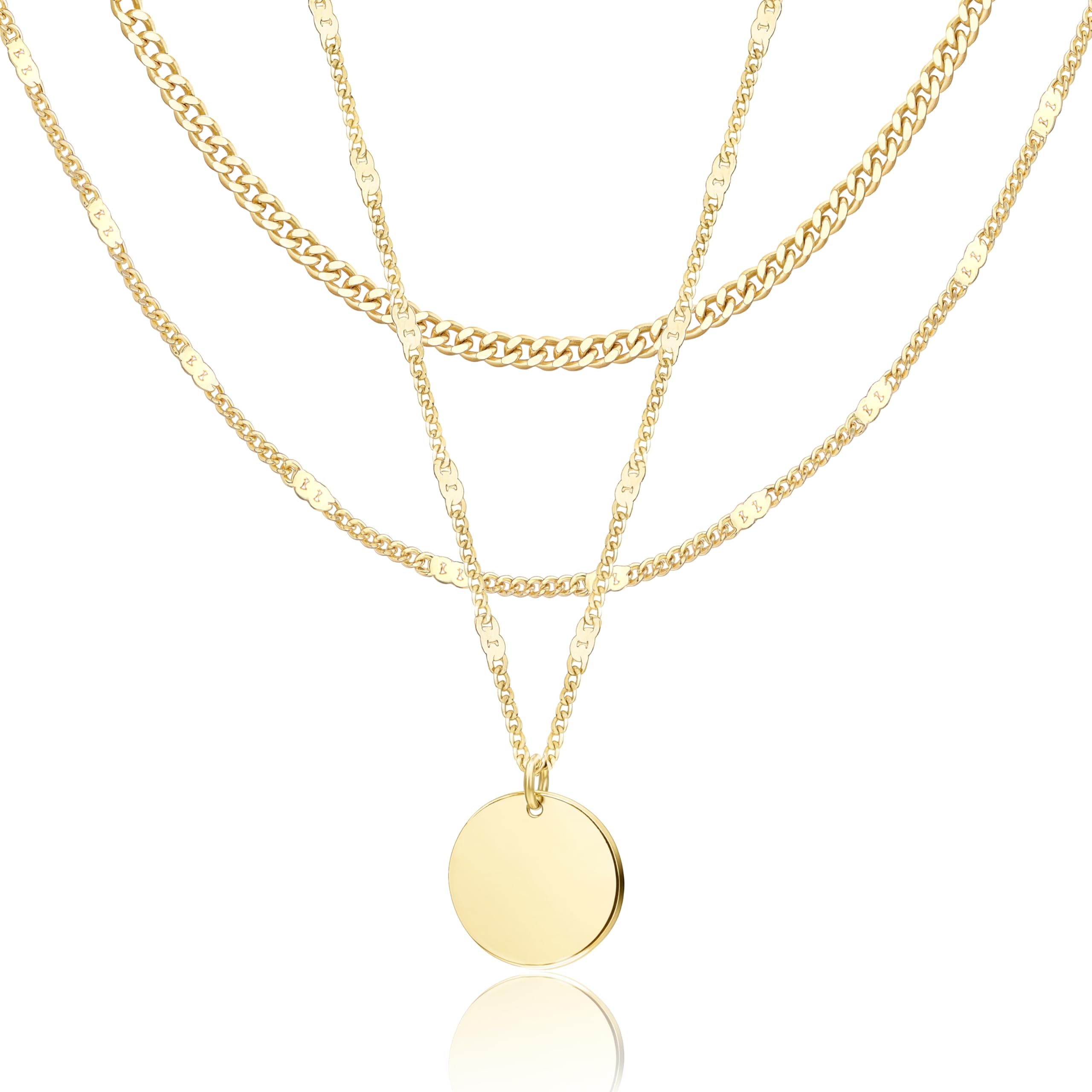 14K Gold Layered Necklace Set