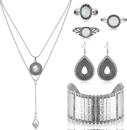 Turquoise Boho Jewelry Set