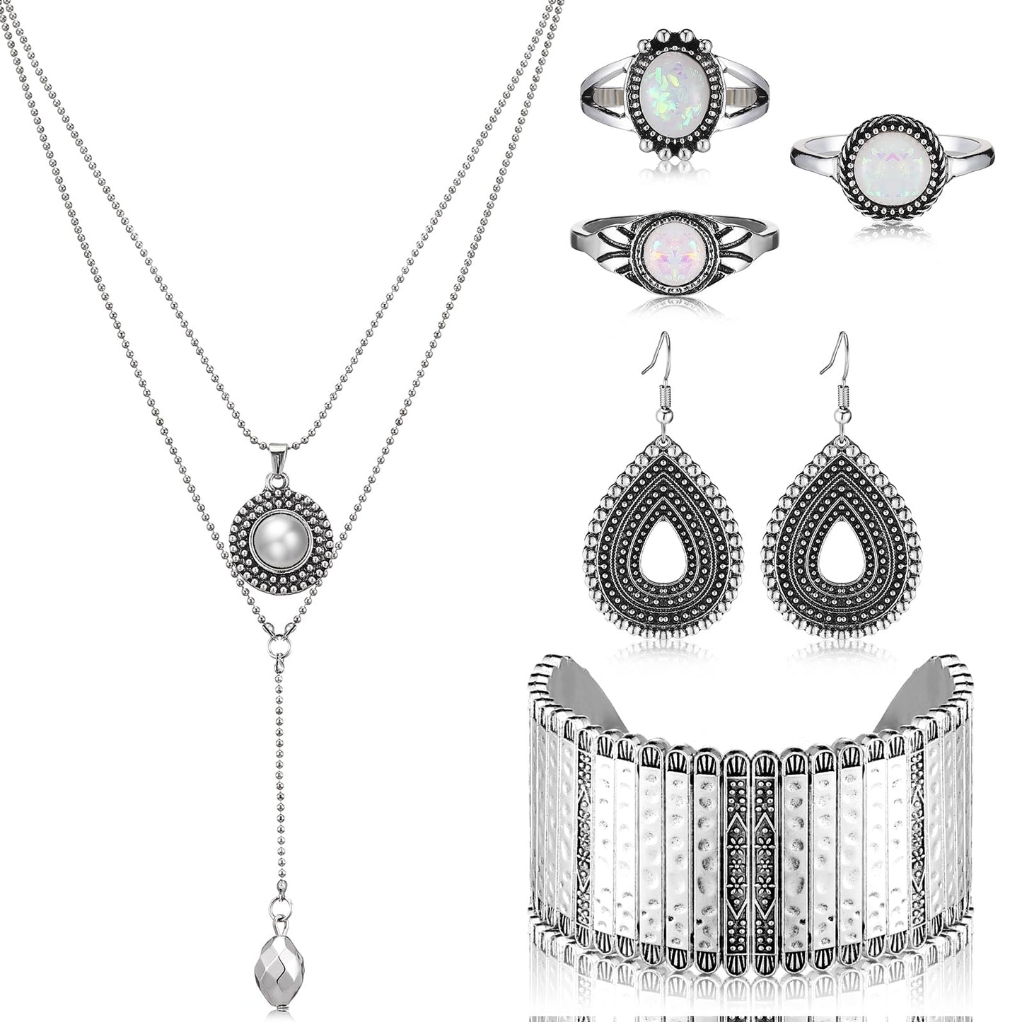 Turquoise Boho Jewelry Set