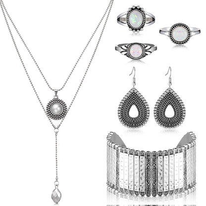 Turquoise Boho Jewelry Set
