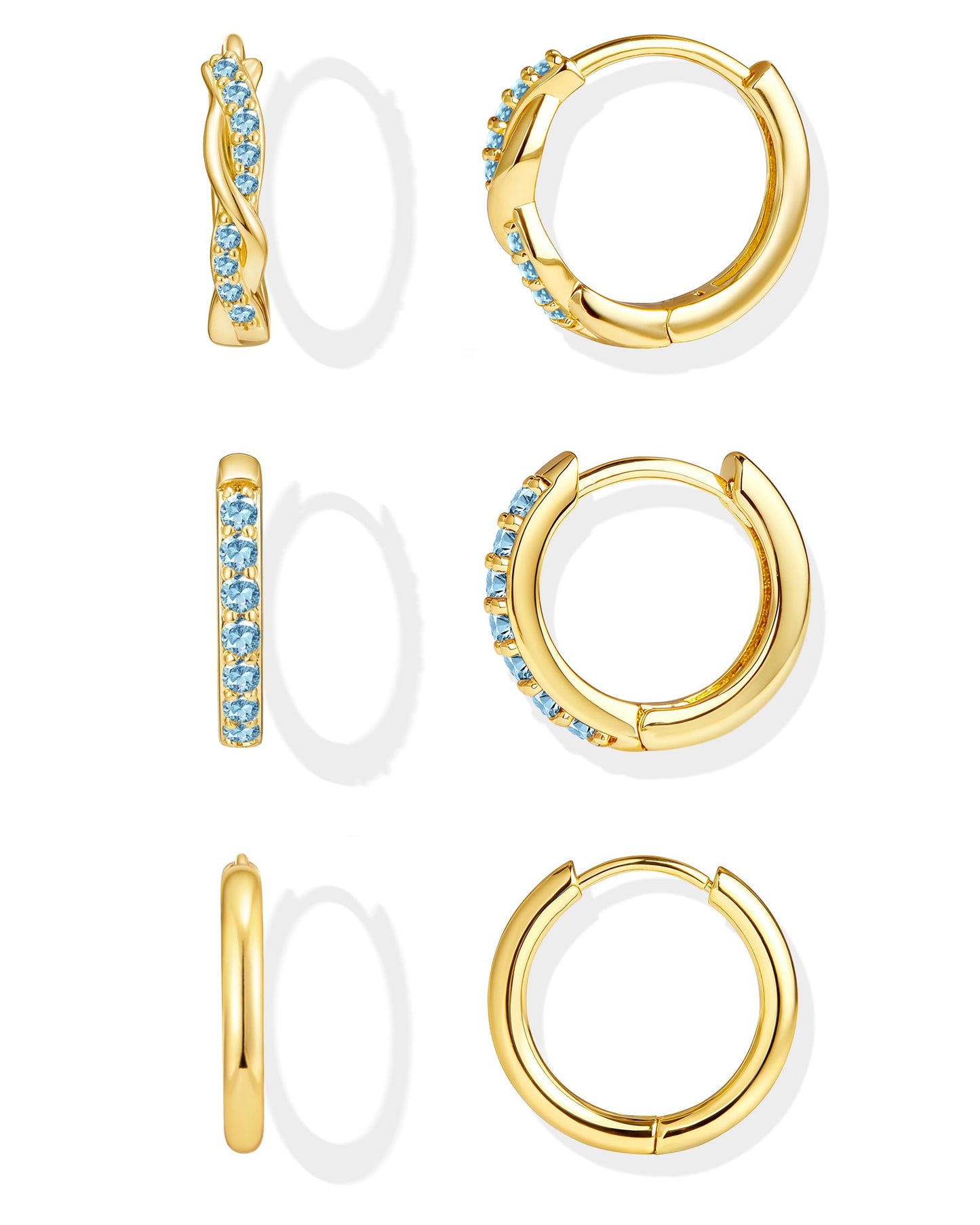 Gold-Tone Silver-Tone Hoop Earrings