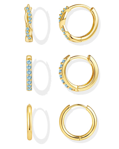 Gold-Tone Silver-Tone Hoop Earrings