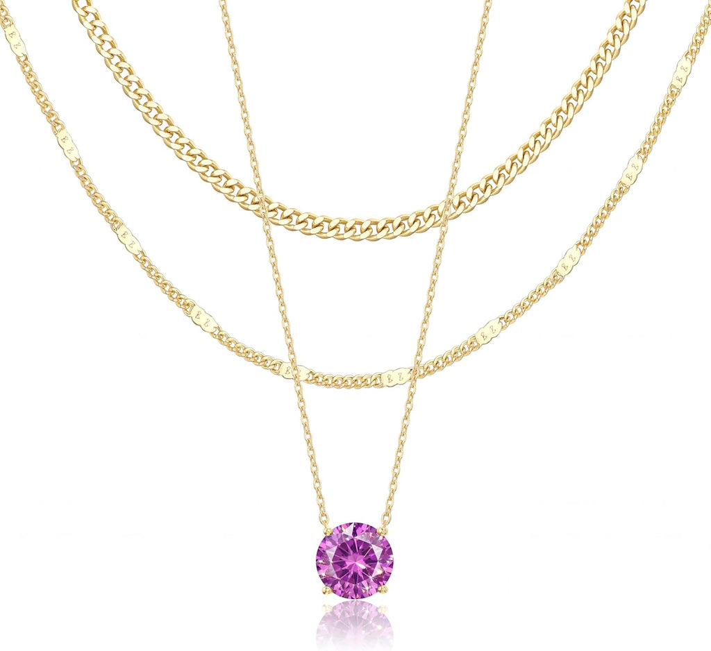 14K Gold Layered Necklace Set