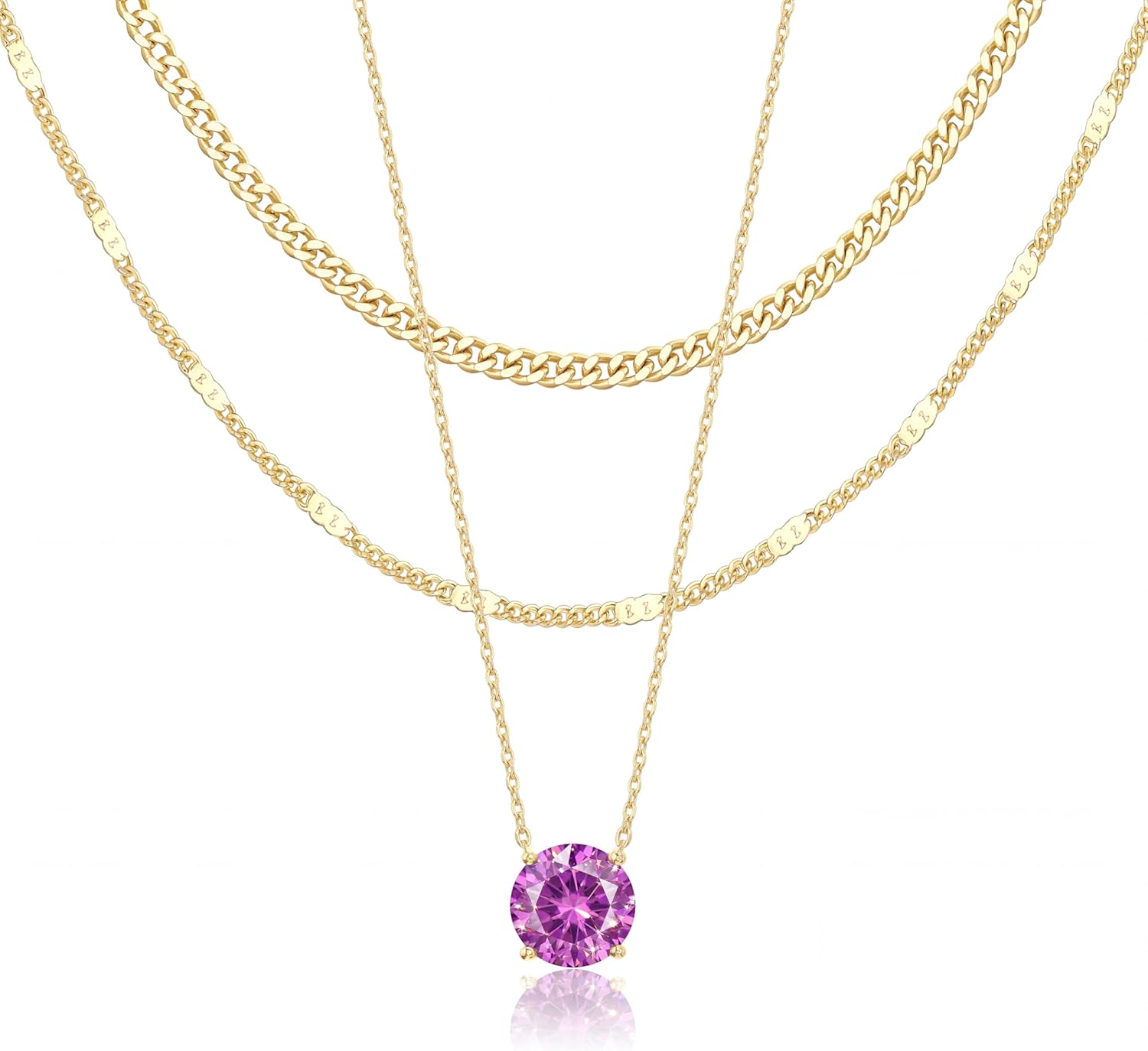 14K Gold Layered Necklace Set