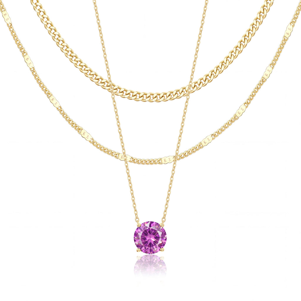 14K Gold Layered Necklace Set