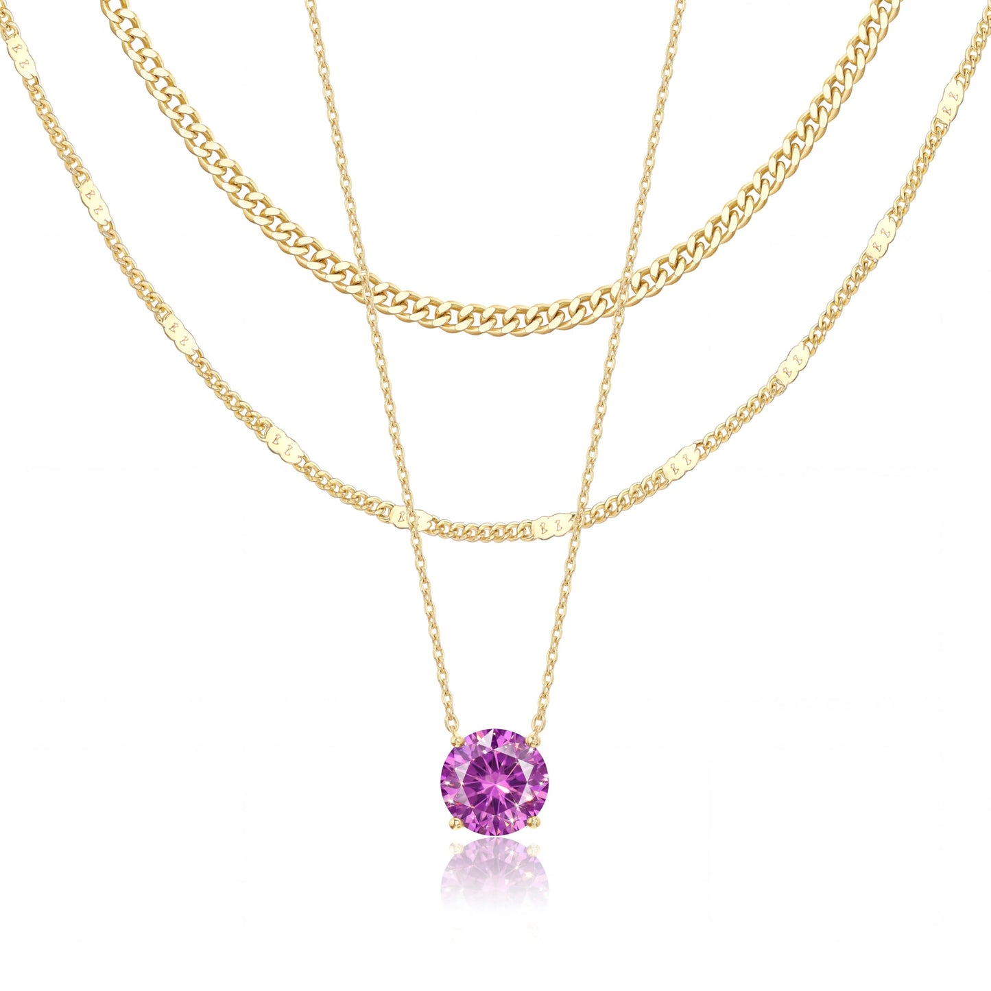14K Gold Layered Necklace Set